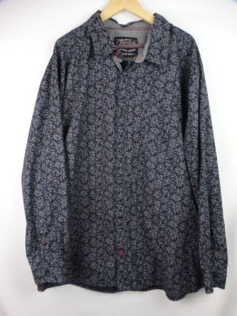 Tranquility & Mayhem Men's Shirt Size 4XLB Black Long Sleeve Button Down Top